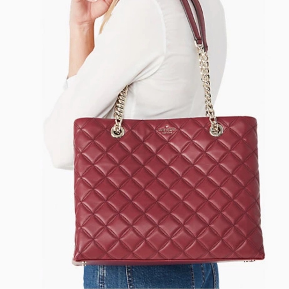 Kate Spade Natalia Smooth Quilted Leather Tote Bag - Picture 4 of 12